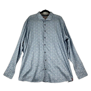 7 Downie Street Blue Multi-Coloured Floral/Dot Shirt
